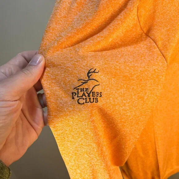 Nike Golf Men's orange w/ gray trim Modern Fit 1/2 zip pullover shirt Jacket L - Picture 4 of 7